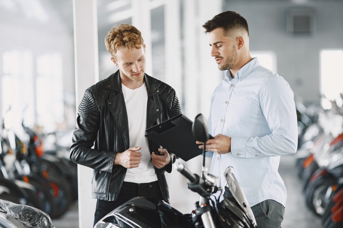 Man Buying Motorcycle